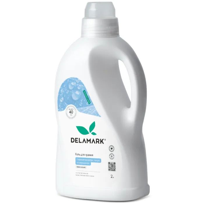 Гель для стирки DeLaMark Универсальный С ароматом амбры, пачули и маршмеллоу 2 л (4820152334053)