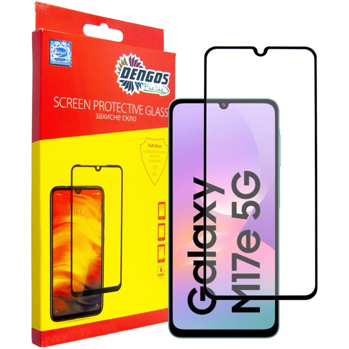 Скло захисне Dengos Full Glue Samsung Galaxy M17e Black (TGFG-441)