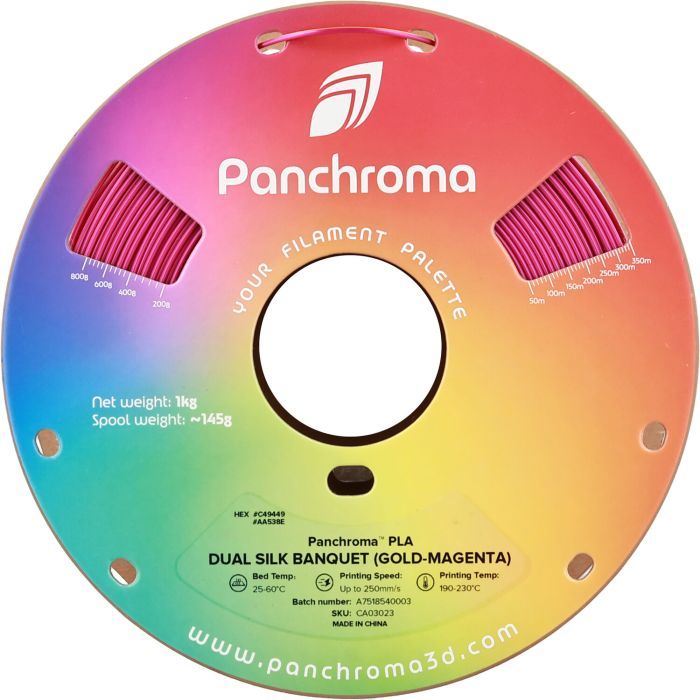 Пластик для 3D-принтера Polymaker PLA PANCHROMA DUAL SILK 1,75mm 1kg Yellow-Blue (CA03026) зображення 2