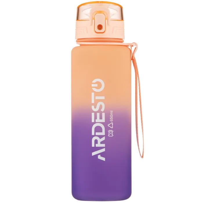 Пляшка для води Ardesto Travel 650мл, пластик, рожевий (AR2265TP) зображення 2