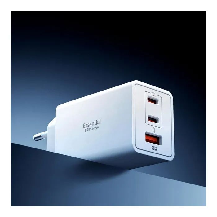 Зарядное устройство Spigen 2xUSB-C PD + 1xUSB 67W black (ACH09458) изображение 2