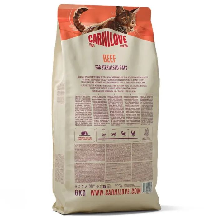 Сухий корм для кішок Carnilove True Fresh Beef Sterilised 6 кг (8595602582181) зображення 2