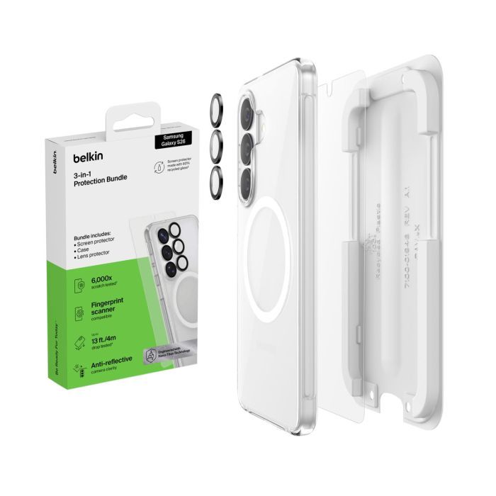 Чохол до мобільного телефона Belkin 3-in-1 Cover + Glass + Camera Samsung Galaxy S26 (BUA002HQ) зображення 14