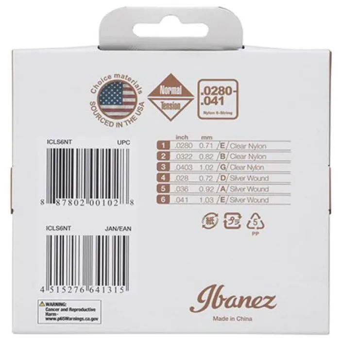 Струны для гитары Ibanez ICLS6NT Classic Guitar Strings 28-41 (301882) изображение 2
