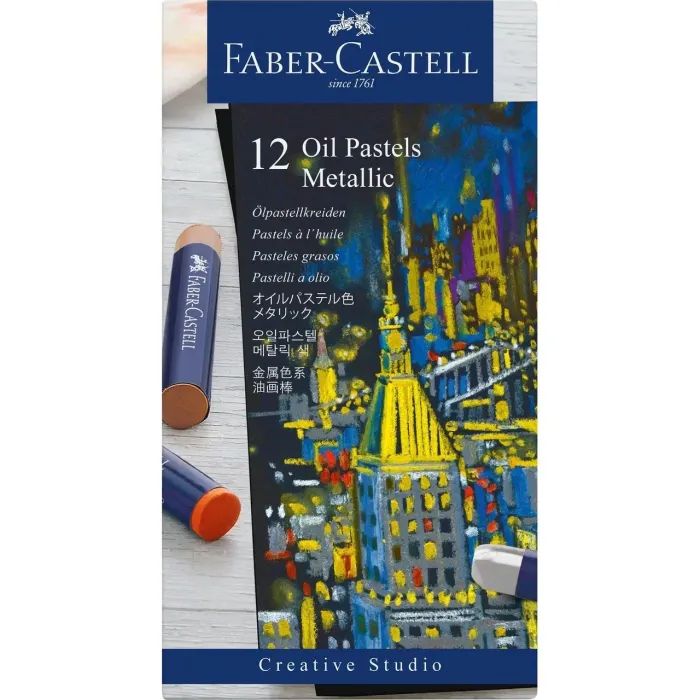 Пастель Faber-Castell GoldFaber, металік, масляна, 12 кольорів (127014) (32269)