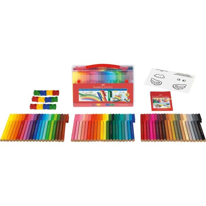 Фломастеры Faber-Castell в пластиковом чемоданчике Connector, 60 цветов (25594) изображение 2