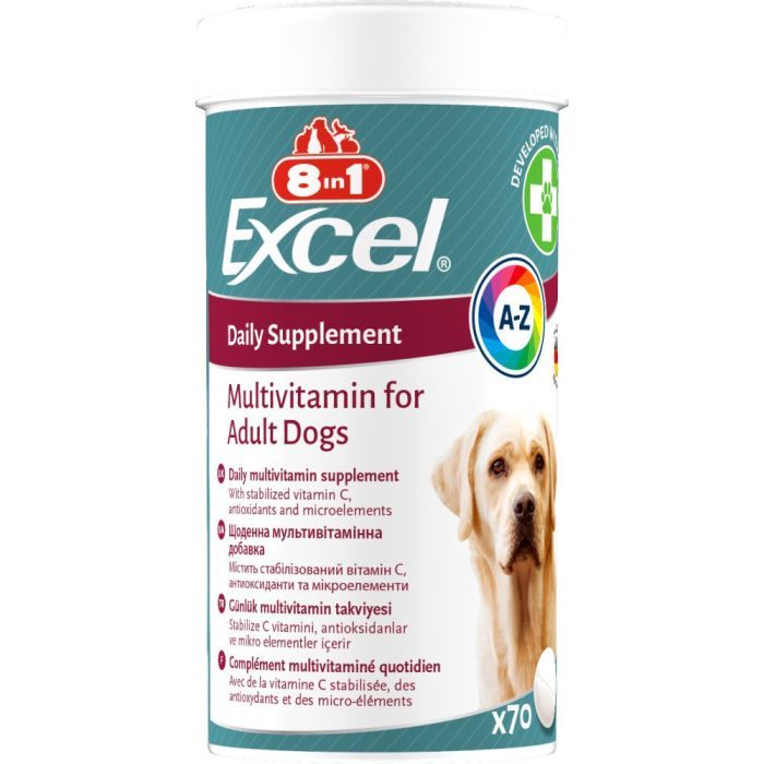 Витамины для собак 8in1 Excel Multi Vitamin Adult мультивитамин 70 шт (4048422183877)