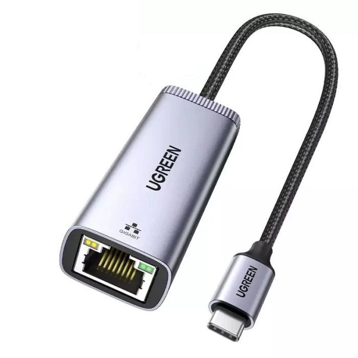 Переходник USB-C to RJ45 Ethernet 1000Mbps gray Ugreen (40322)