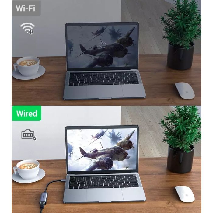 Переходник USB-C to RJ45 Ethernet 1000Mbps gray Ugreen (40322) изображение 2