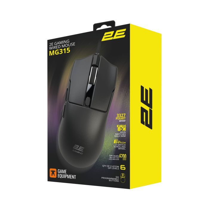 Мышка 2E Gaming MG315 USB Black (2E-MG315UBK) изображение 5