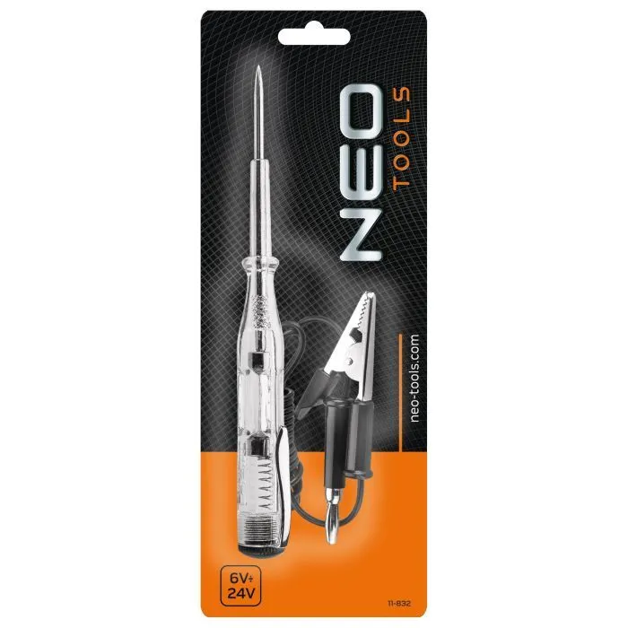 Тестер автомобильный Neo Tools индикатор напряжения, 6–24V (11-832) изображение 6