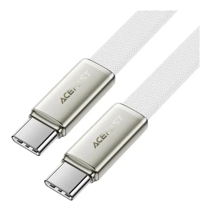 Дата кабель USB-C to USB-C 1.2m 60W 3A nylon white Acefast (6974316286257) изображение 2