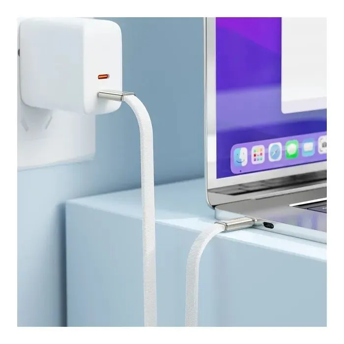 Дата кабель USB-C to USB-C 1.2m 60W 3A nylon white Acefast (6974316286257) изображение 7