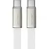 Дата кабель USB-C to USB-C 1.2m 60W 3A nylon white Acefast (6974316286257)
