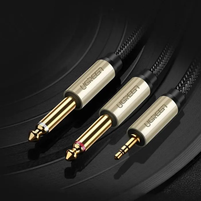 Кабель мультимедійний 3.5mm M to 2x6.35mm M 1.0m gray Ugreen (UGR-10613) зображення 8