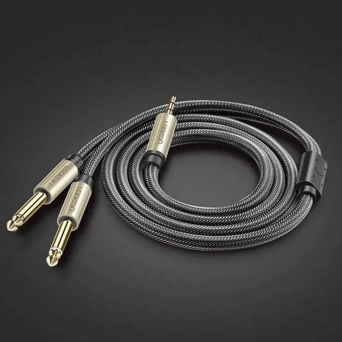 Кабель мультимедійний 3.5mm M to 2x6.35mm M 1.0m gray Ugreen (UGR-10613) зображення 9