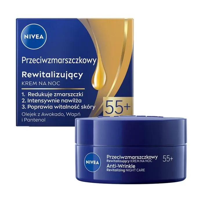 Крем для обличчя Nivea Anti-Wrinkle + Revitalizing Night Care 55+ 50 мл (5900017103099)