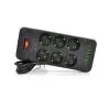 Сетевой фильтр питания Meilepai F33U, 6 роз EU, 4USB, 2PD Black (F33U-Black)