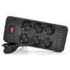 Сетевой фильтр питания Meilepai F33U, 6 роз EU, 4USB, 2PD Black (F33U-Black)