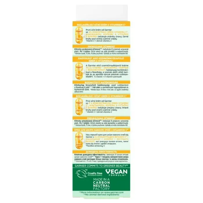 Крем для шкіри навколо очей Garnier Vitamin C Eye Cream 15 мл (3600542514163) зображення 12