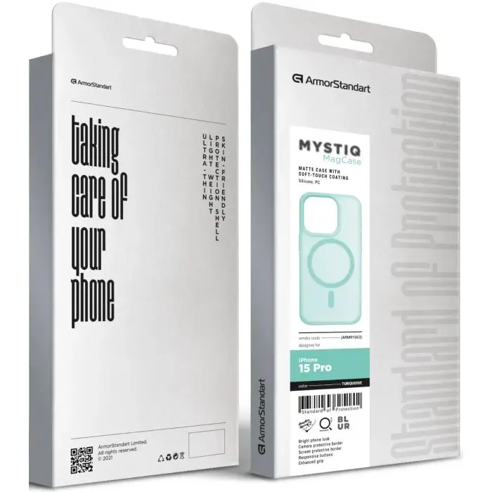 Чехол для мобильного телефона Armorstandart Mystiq MagCase Apple iPhone 15 Pro Turquoise (ARM91563) изображение 3