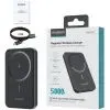 Батарея універсальна Choetech Magnetic Wireless 5000mAh, 20W, PD, Qi-15W, Black (B709-CCBK) зображення 3