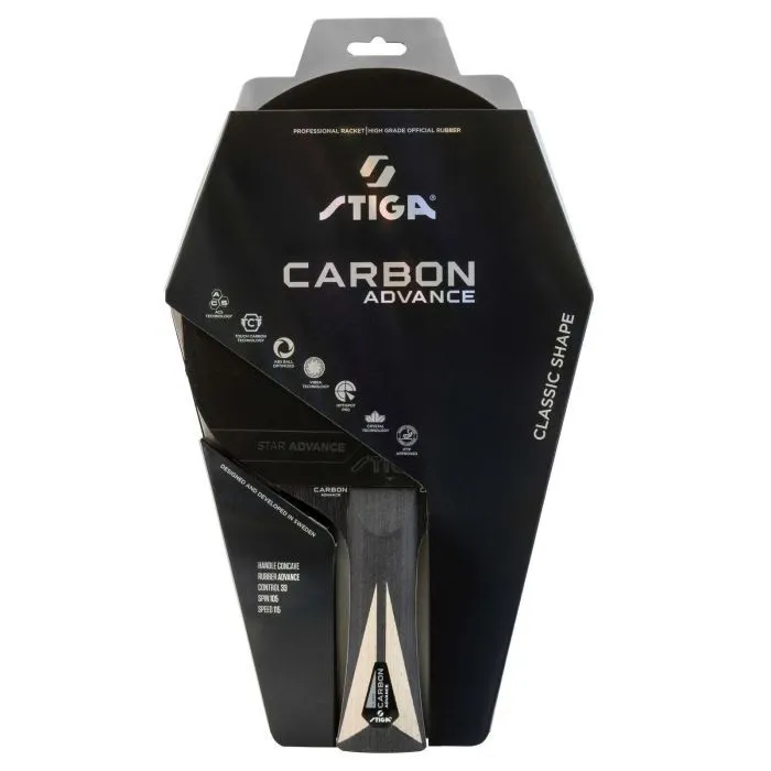 Ракетка для настільного тенісу Stiga Carbon Advance FL (1215-1001-35) (932355) зображення 5