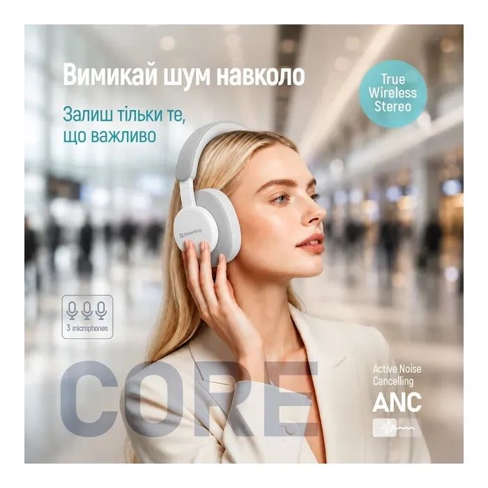 Наушники ColorWay Core ANC Black (CW-HBT03BK) изображение 5