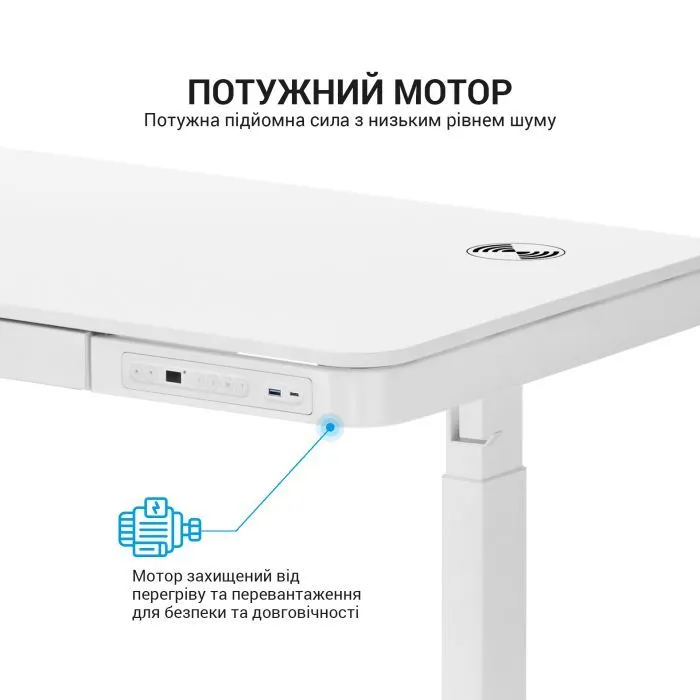Комп'ютерний стіл Ajazz White (ODE111W) зображення 10