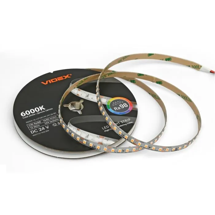 Світлодіодна стрічка Videx DC24V 60W 5M 6000K Ra98 IP20 5м (VL-LST28144-24126-B5) зображення 6