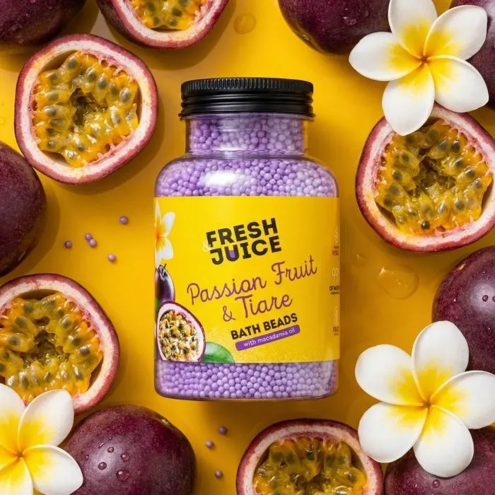 Сіль для ванн Fresh Juice Passion Fruit & Tiare Bath Beads 450 г (4823015947711) зображення 4