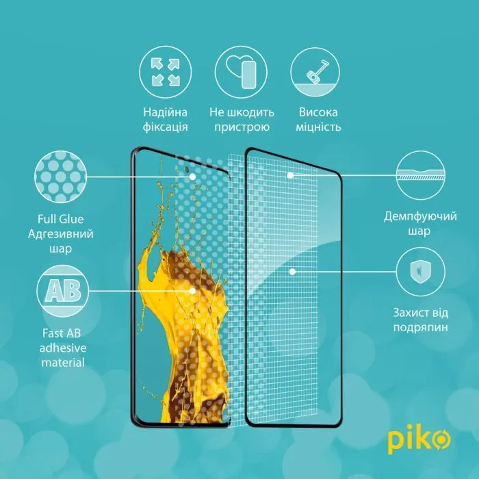 Скло захисне Piko 9H Xiaomi Poco M8 Black (1283126634512) зображення 4