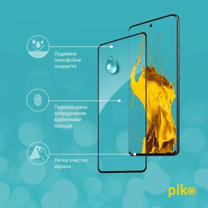 Скло захисне Piko 9H Xiaomi Poco M8 Black (1283126634512) зображення 5