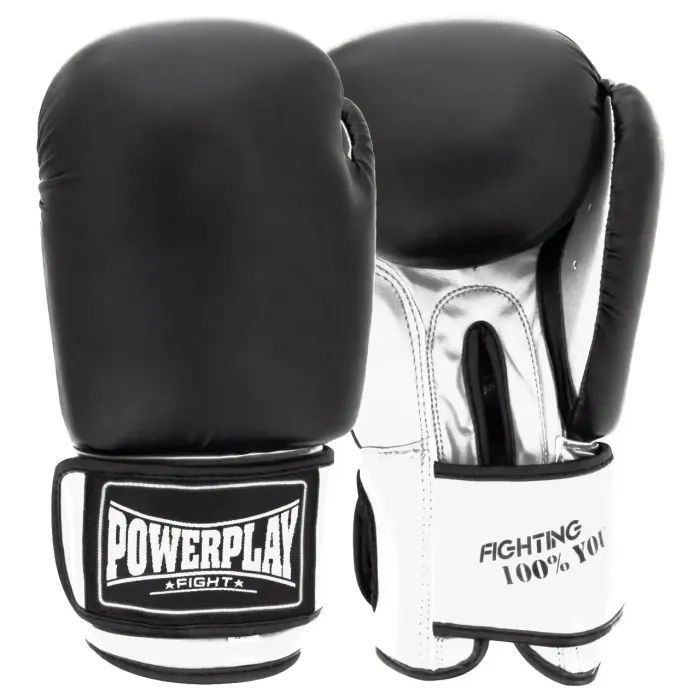 Боксерські рукавички PowerPlay 3004 Classic Чорні 8 унцій (PP_3004_8oz_Black)