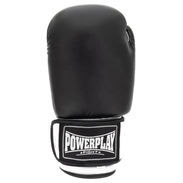 Боксерські рукавички PowerPlay 3004 Classic Чорні 8 унцій (PP_3004_8oz_Black) зображення 2