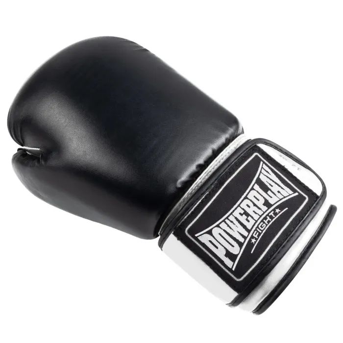 Боксерські рукавички PowerPlay 3004 Classic Чорні 8 унцій (PP_3004_8oz_Black) зображення 4