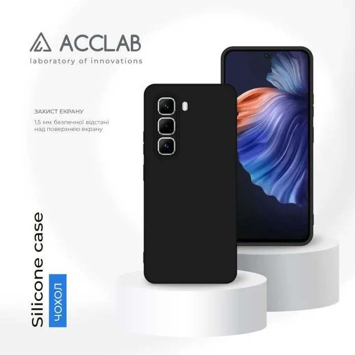 Чохол до мобільного телефона ACCLAB Silicone Infinix Hot 50 Pro Black (1283126616617) зображення 4