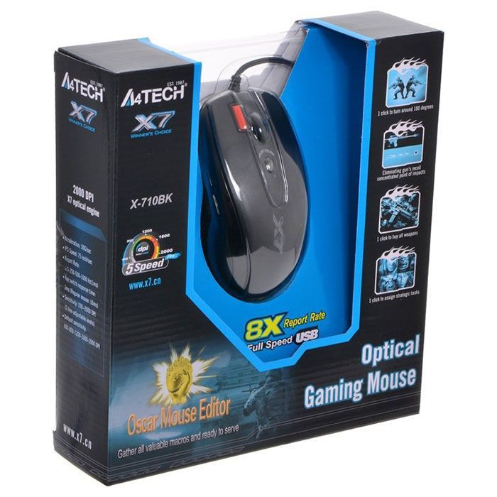 Мышка A4Tech X-710BK black изображение 5