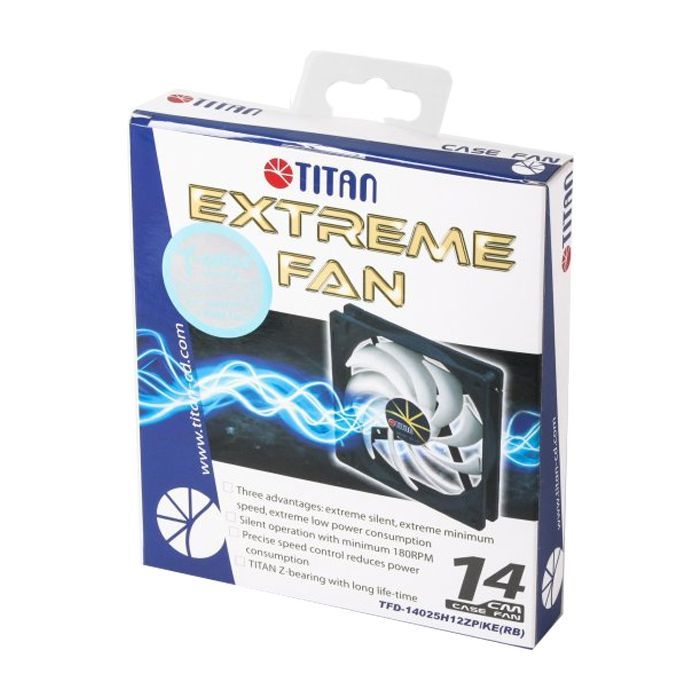 Кулер для корпуса Titan TFD-14025 H 12 ZP/KE (RB) изображение 2