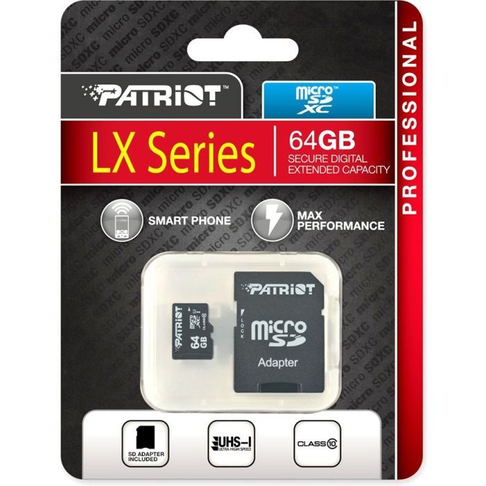 Карта памяти Patriot 64GB microSD class10 UHS-1 (PSF64GMCSDXC10) изображение 4