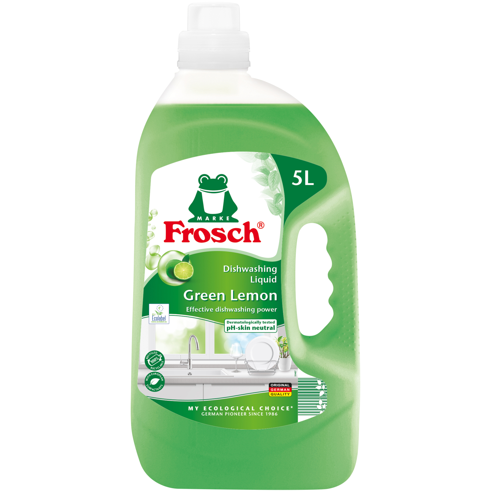 Средство для ручного мытья посуды Frosch Зеленый лимон 500 мл (4009175161833/4009175176172)