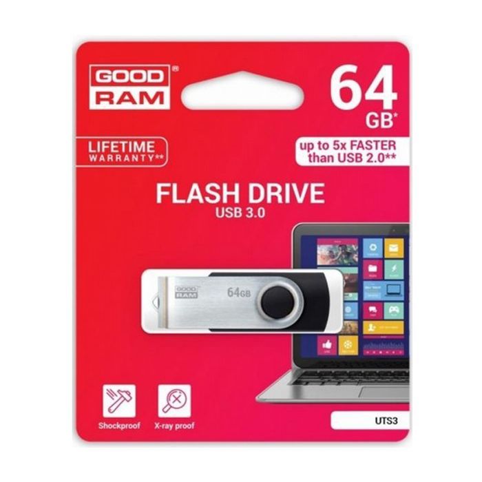 USB флеш накопитель Goodram 16GB Twister Black USB 3.0 (UTS3-0160K0R11) изображение 2