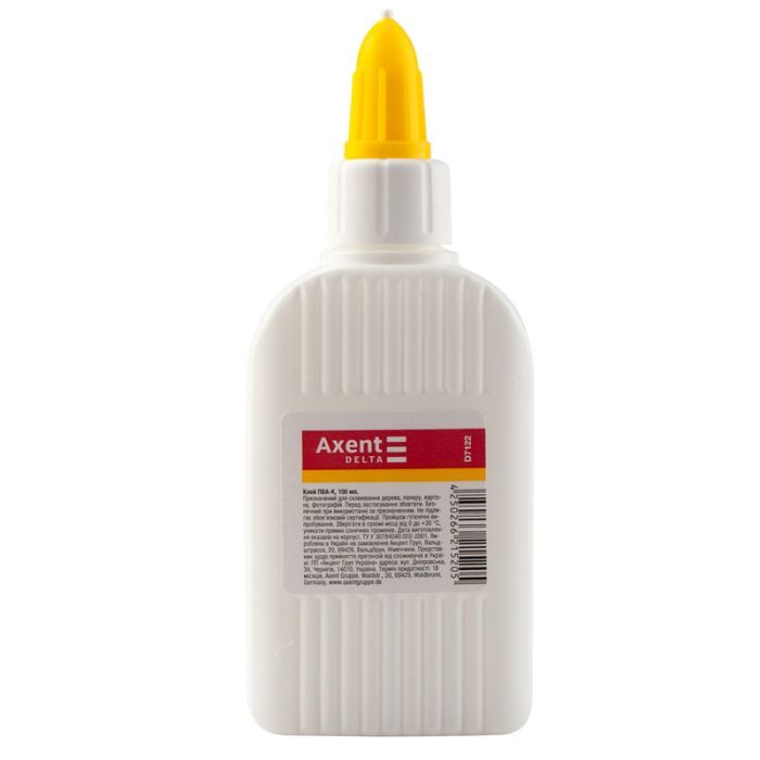 Клей Delta by Axent White glue, PVA, 100 мл, cap dispenser (D7122)