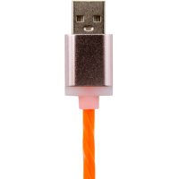 Дата кабель USB 2.0 AM to Lightning 1.0m Or (силикон) оранжевый LogicPower (5146) зображення 2