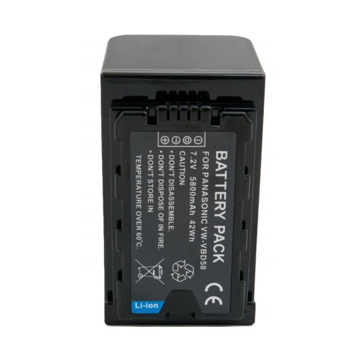 Аккумулятор к фото/видео Extradigital Panasonic VW-VBD58, Li-ion, 7.2V, 5800mAh (BDP2690) изображение 2