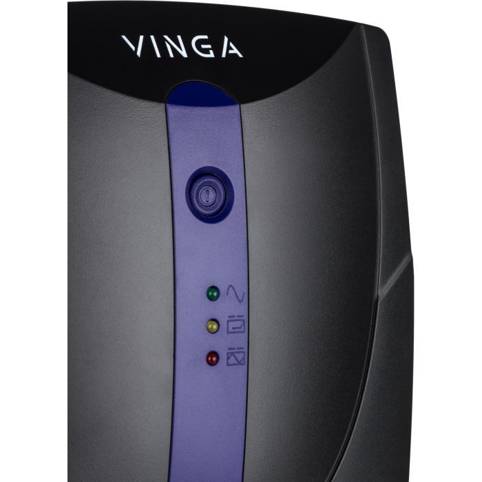 Пристрій безперебійного живлення Vinga LED 1200VA plastic case (VPE-1200P) зображення 3