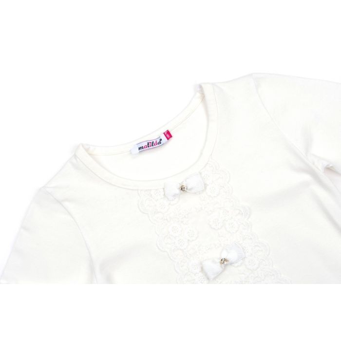 Кофта дитяча Matilda з мереживом (5682-2-152G-beige) зображення 3