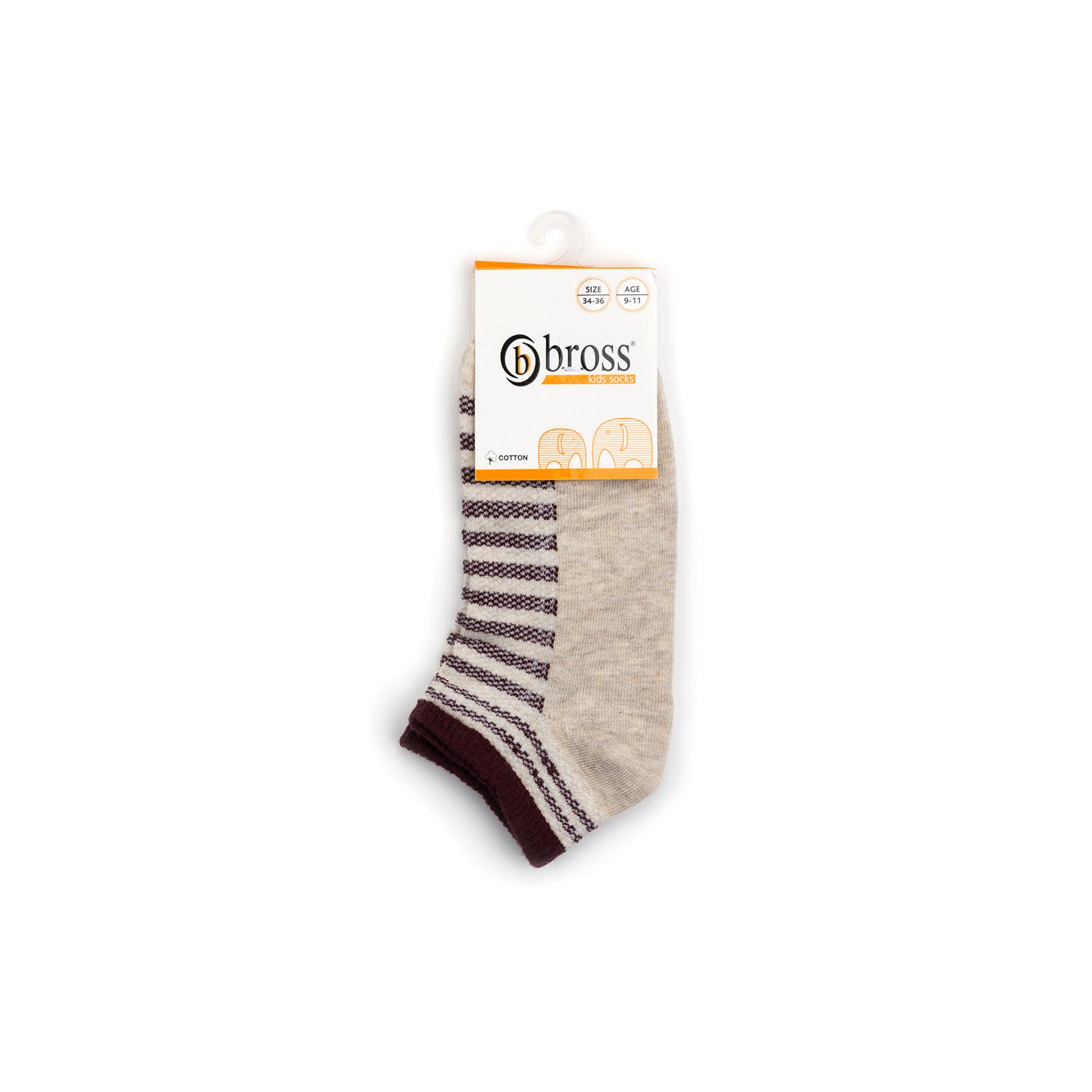 Шкарпетки дитячі Bross смугасті (14716-1-3B-brown) зображення 3