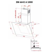 Витяжка кухонна Perfelli DN 6642 A 1000 IV LED зображення 7