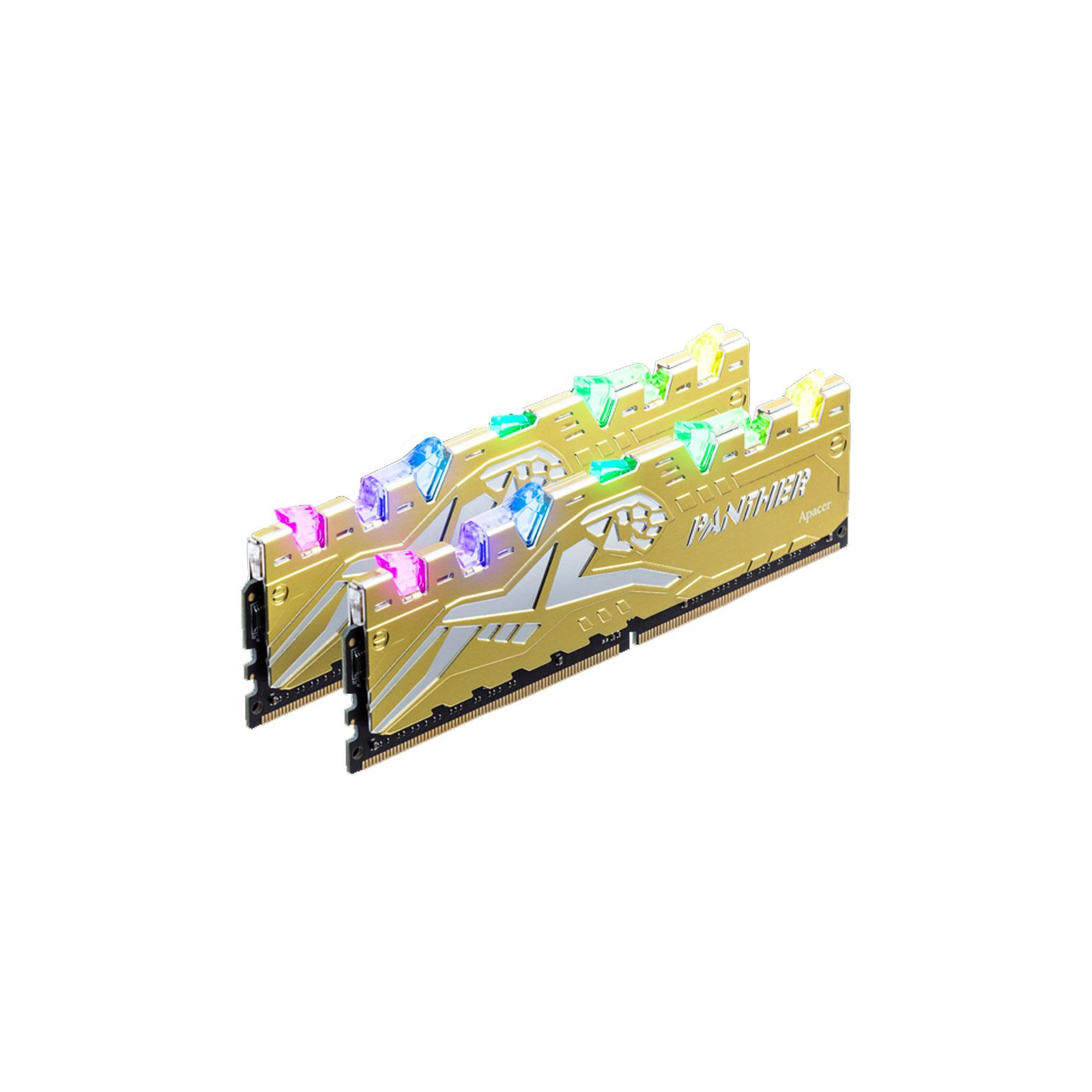 Модуль пам'яті для комп'ютера DDR4 16GB (2x8GB) 3000 MHz Panther Rage RGB Silver-Golden Apacer (EK.16G2Z.GJMK2) зображення 2